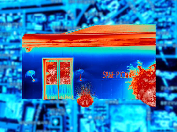 열화상 처리된 사네피크닉 외관